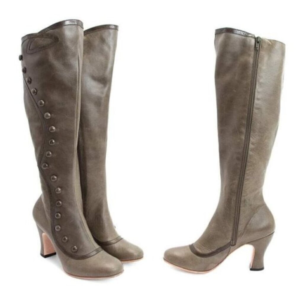 John Fluevog Miracles Lourdes Olive Boots Women Size 7